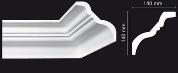 Kroonlijst Nomastyl TI+ (140 x 140 mm), lengte 2 m, Ophalen of Verzenden, Nieuw
