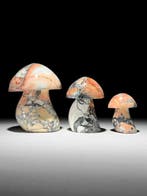 Geen minimumprijs - Prachtige set van 3 Rode Maligano Jasper, Antiek en Kunst