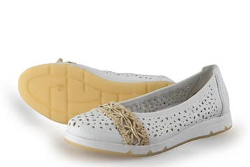 Rieker Ballerinas in maat 38 Wit, Kleding | Dames, Schoenen, Verzenden, Wit, Ballerina's, Zo goed als nieuw