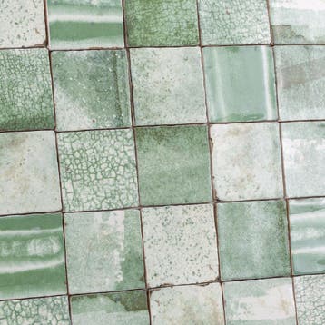 Groen geschakeerde wandtegels handgevormd Manhattan green 10, Verzenden, Nieuw