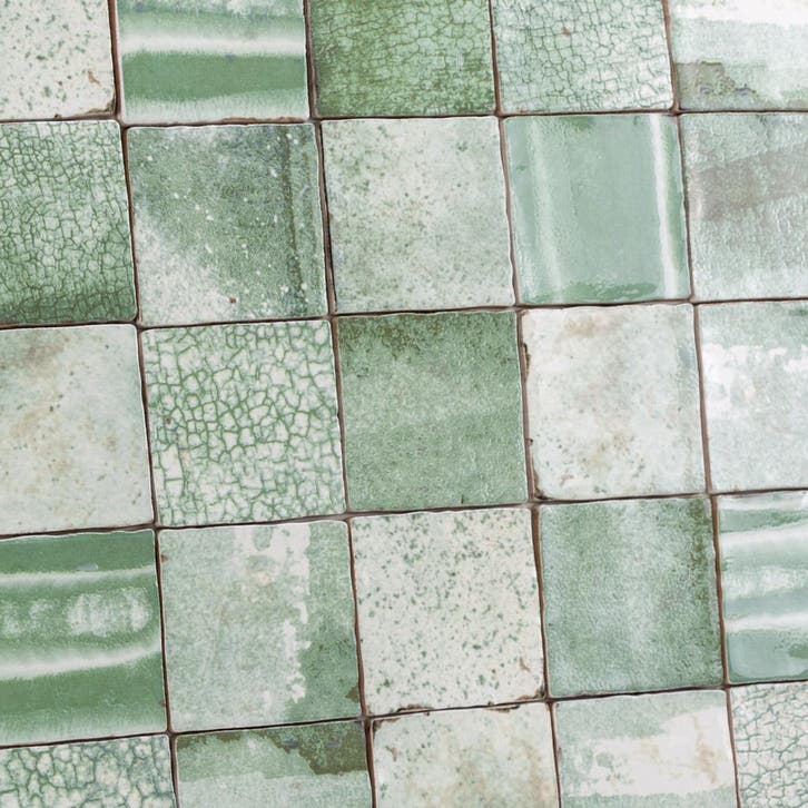 Groen geschakeerde wandtegels handgevormd Manhattan green 10, Doe-het-zelf en Verbouw, Tegels, Nieuw, Verzenden