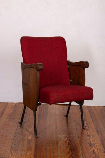 Stoel - Hout, Textiel - Houten bioscoopstoel