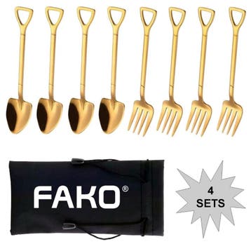 Fako Bijoux - Gebak Bestek - Dessert Bestek - Schep & Hark -, Huis en Inrichting, Verzenden, Nieuw