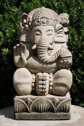 Beeld, Statua di Ganesh in Pietra antica – Bali – - 30 cm -, Antiek en Kunst
