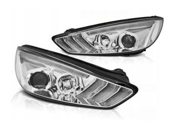 Koplampen dynamisch knipperlicht Chrome geschikt voor Ford, Auto-onderdelen, Verlichting, Verzenden, Nieuw, Ford
