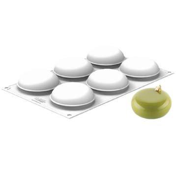 Silikomart Siliconen Bakvorm Steen (6x) Ø7,8cm, Verzenden, Nieuw