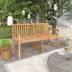 vidaXL Tuinbank 150 cm massief teakhout, Verzenden, Nieuw, Hout