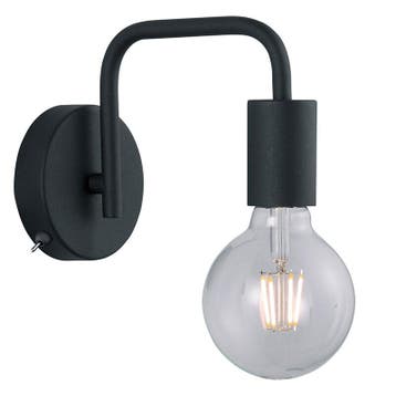 Zwarte wandlamp modern, Ritual, met schakelaar, Ophalen of Verzenden, Nieuw, Metaal