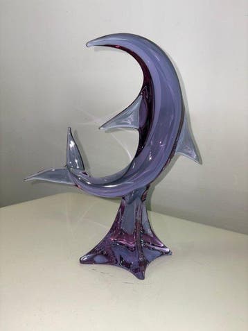 Artigiano di Murano - sculptuur, Delfino stilizzato in salto