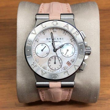 Bvlgari - Diagono - Chronograph pink mother-of-pearl dial DG, Nieuw