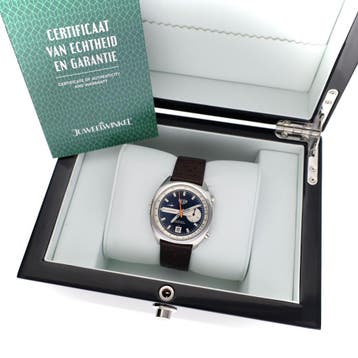 Heuer Carrera 1553 Automatic Chronograph; Vintage Heren H..., Overige merken, Polshorloge, Ophalen of Verzenden, Leer