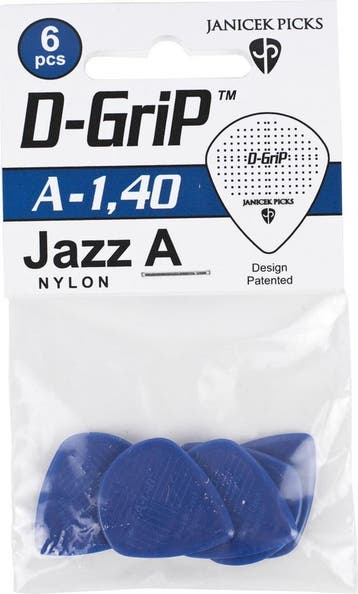 Janicek Picks D-Grip Jazz A plectrum 1.40 mm 6-pack, Ophalen of Verzenden, Nieuw, Elektrische gitaar