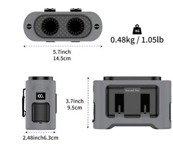 Draagbare Taille Ventilator 5in1 Clip Fan Powerbank Turbo, Witgoed en Apparatuur, Ventilatoren, Verzenden, Nieuw