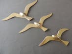 Wanddecoratie - Frankrijk - Een vintage trio van meeuwen van