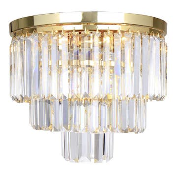 Design plafondlamp goud, Kajol, Ophalen of Verzenden, Nieuw, Glas