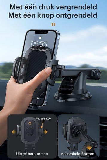 Telefoonhouder auto – Extra sterke zuignap – Dashboard &, Ophalen of Verzenden, Nieuw