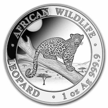 Somalia Leopard 1 oz 2021 (30.000 oplage), Verzenden, Overige landen, Losse munt, Zilver