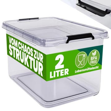 Opbergbox Transparant 20x15x12cm 2L (Opbergmanden), Verzenden, Nieuw