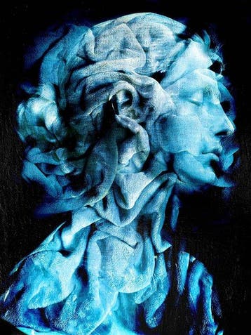 Dario Moschetta (1973) - Head 54B - Original mixedmedia