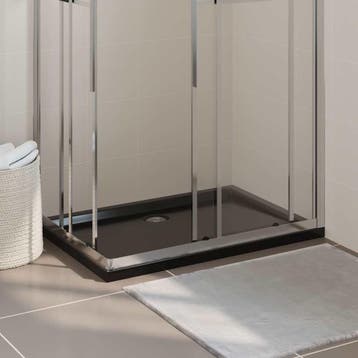 vidaXL Douchebak rechthoekig 70x100 cm ABS zwart, Verzenden, Nieuw