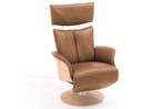 Relaxfauteuil Heesch - relaxfauteuils - Cognac, Nieuw, Stof