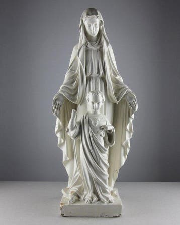 Beeld, ND du Sacré Coeur van Issoudun - 54 cm - Gips