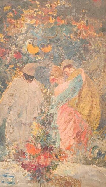 Romolo Leone (1883-1958) - Festa in maschera