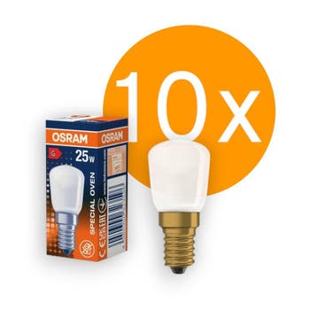 10 stuks Osram Gloeilamp ovenlamp E14 230V 25W Mat 300ºC..., Ophalen of Verzenden, Nieuw