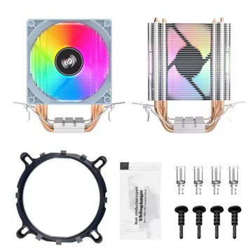 CPU Koeler 4 Heatpipes Stil voor Intel en AMD PC, Computers en Software, Computerkoelers, Verzenden, Nieuw