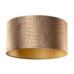 Velours lampenkap krokodil dessin met gouden binnenkant, Verzenden, Nieuw, Rond, Classic-antique