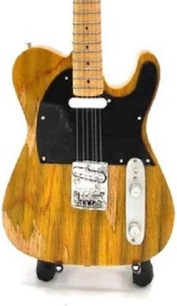 Miniatuur replica Fender gitaar - R. Wood The Rolling Stones, Ophalen of Verzenden, Nieuw, Pop, Beeldje of Miniatuur