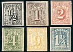 Hamburg 1859/1864 - ongebruikte partij van de eerste en, Gestempeld