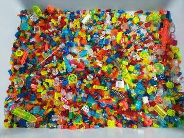 Lego - geen serie - Partij transparante onderdelen +/- 1000, Nieuw