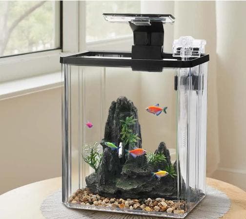 Desktop aquarium set – Compact acryl aquarium met verlichtin, Dieren en Toebehoren, Vissen | Aquaria en Toebehoren, Nieuw, Verzenden