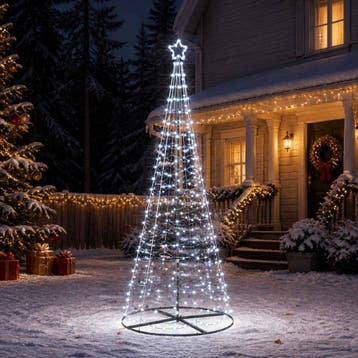 vidaXL LED-kerstboom spiraal met voet EKENAS 250 cm 370, Verzenden, Nieuw