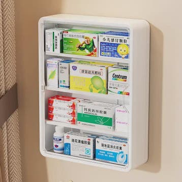 Wandmontage Medicijnkast Organizer - Transparant, Grote Capa, Verzenden, Nieuw