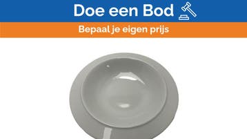 Bieden: Alessi Porcelain Soup Bowl Deep Plate - Elegant Mar, Ophalen of Verzenden, Nieuw