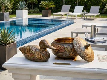 Decoratief ornament (2) - Decoratieve eend en