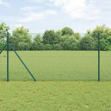 vidaXL gelast draadhek met grondbevestiging 50 x 1 m, Verzenden, Nieuw, IJzer