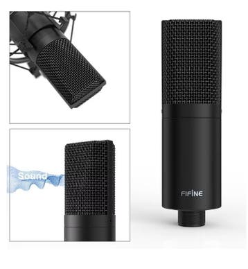 USB Studio Microfoon met Arm Podcast Recording Set, Muziek en Instrumenten, Verzenden, Nieuw