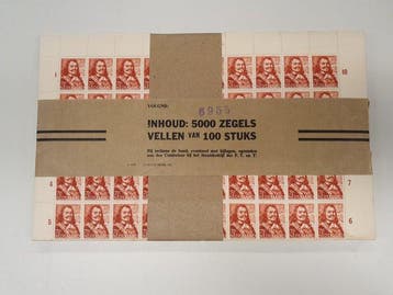 Nederland 1943/1944 - Compleet pak 5000x NVPH 412 in vellen, Gestempeld