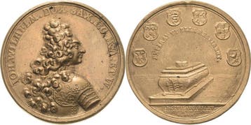 Bronzegussmedaille 1707 (spaeterer Guss) Sachsen-gotha (g..., Postzegels en Munten, Verzenden
