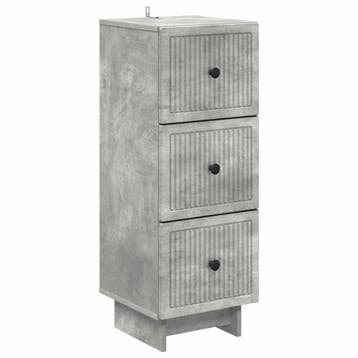 vidaXL Ladenkast Betongrijs 33 x 34,5 x 90 cm Bewerkt hout, Verzenden, Nieuw