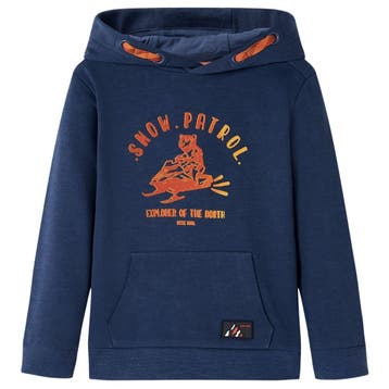 vidaXL Kindertrui met capuchon 104 gemêleerd marineblauw en, Verzenden, Nieuw