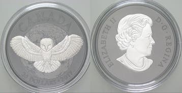 20 Dollar 2017 Kanada Nocturnal By Nature The Barn Owl, Verzenden