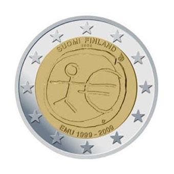 Finland 2 Euro 10 Jaar EMU 2009, Postzegels en Munten, Munten | Europa | Euromunten, Verzenden