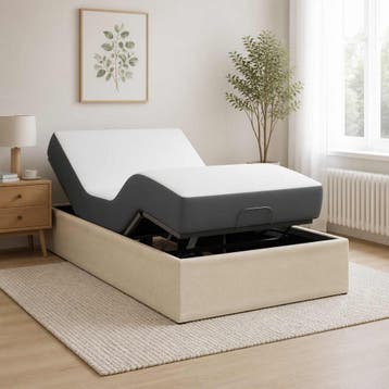 vidaXL Elektrisch Verstelbaar Bedframe Crèmekleurig, Verzenden, Nieuw, Crème, Metaal