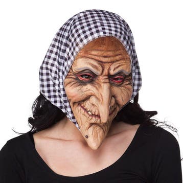Latex hoofdmasker Sprookjesbos Heks, Verzenden, Nieuw, Feestartikel
