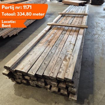 Partij Thermo Vuren Balken 5400x100x50mm, Ophalen of Verzenden, Nieuw