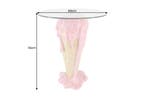 Bistrobartafel ICE CREAM 75cm met gehard glas, roze beige -, Ophalen of Verzenden, Nieuw